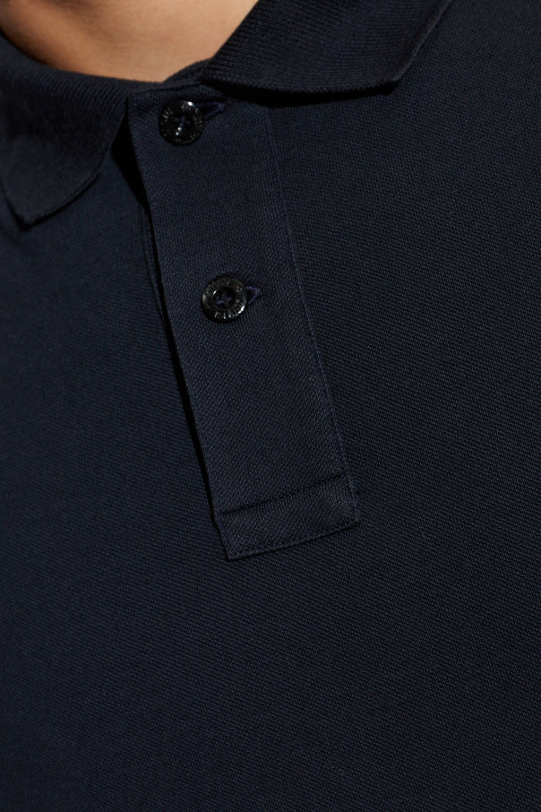 Stone Island BLACK Polo with logo patch 5