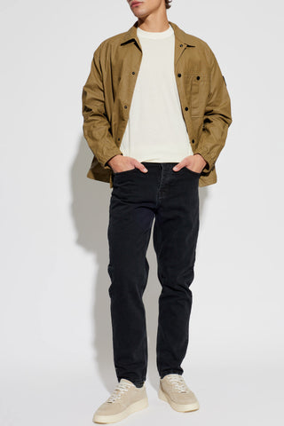 Stone Island cream T-shirt with logo patch 2