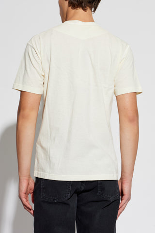Stone Island cream T-shirt with logo patch 4