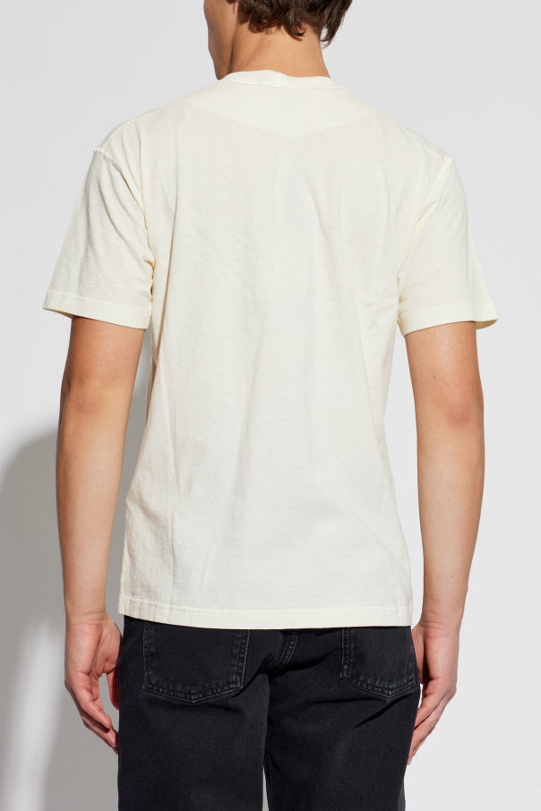 Stone Island cream T-shirt with logo patch 4