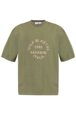 Stone Island GREEN T-shirt with embroidered logo 1