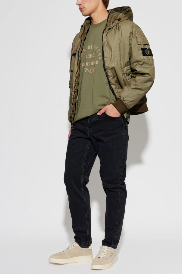 Stone Island GREEN T-shirt with embroidered logo 2