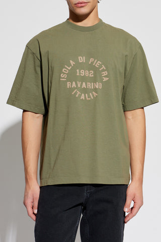 Stone Island GREEN T-shirt with embroidered logo 3