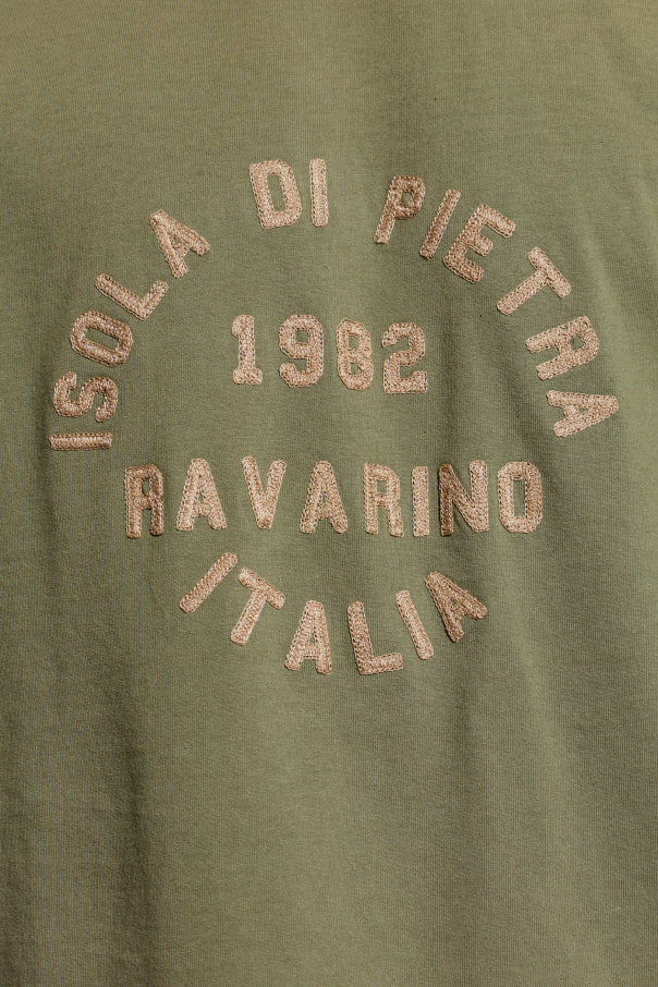 Stone Island GREEN T-shirt with embroidered logo 5