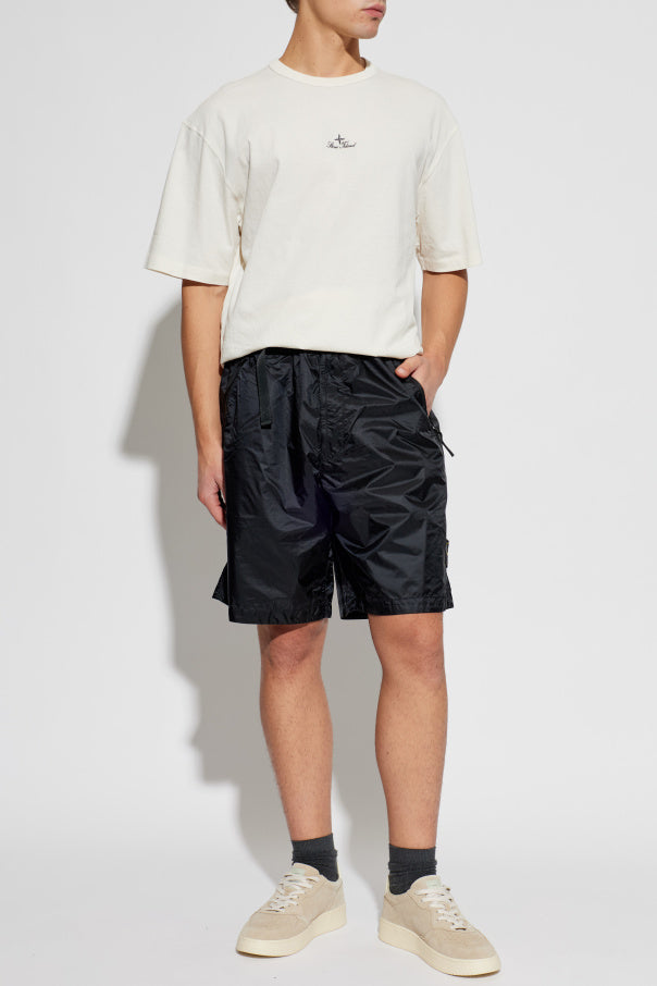 Stone Island cream T-shirt with embroidered logo 2