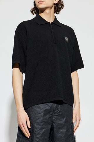 Stone Island BLACK Polo with logo patch 3