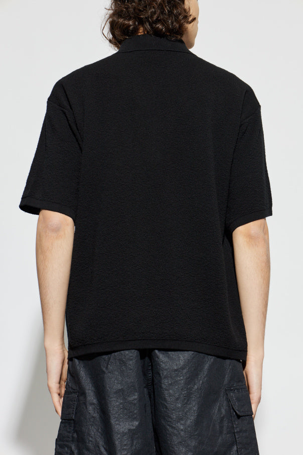 Stone Island BLACK Polo with logo patch 4