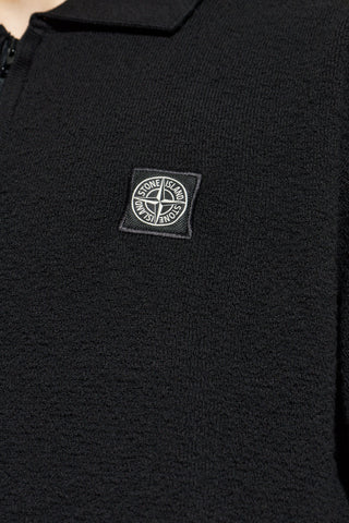 Stone Island BLACK Polo with logo patch 5