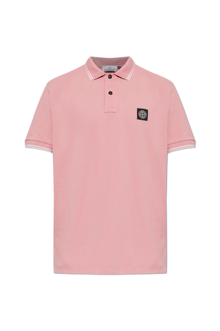 Stone Island PINK Polo with logo patch 1