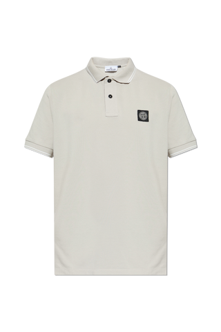 Stone Island GREY Polo with logo patch 1
