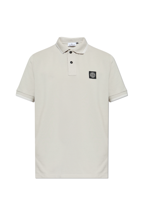 Stone Island GREY Polo with logo patch 1