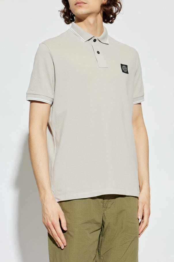 Stone Island GREY Polo with logo patch 3