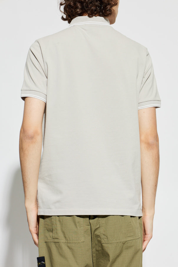 Stone Island GREY Polo with logo patch 4