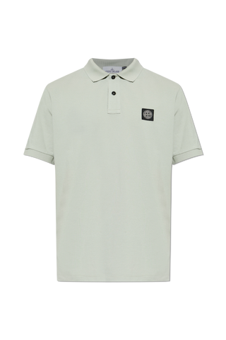 Stone Island GREEN Polo shirt with logo patch 1