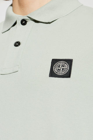 Stone Island GREEN Polo shirt with logo patch 5
