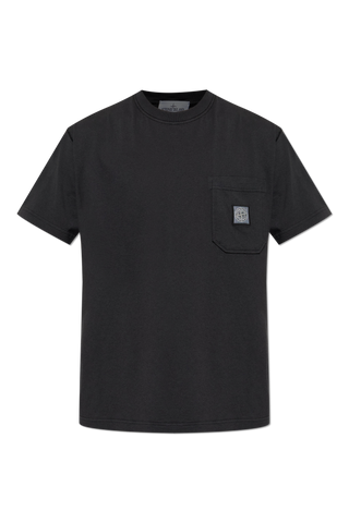 Stone Island BLACK T-shirt with pocket 1