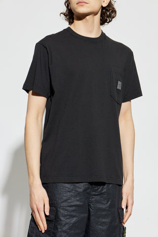 Stone Island BLACK T-shirt with pocket 3