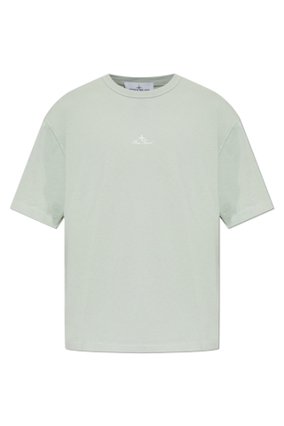 Stone Island GREEN T-shirt with embroidered logo 1