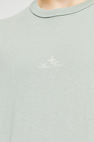 Stone Island GREEN T-shirt with embroidered logo 5