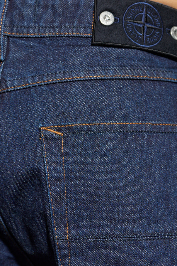 Stone Island NAVY BLUE Jeans with tapered legs 5