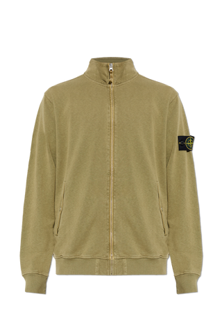 Stone Island GREEN Sweatshirt with logo patch 1