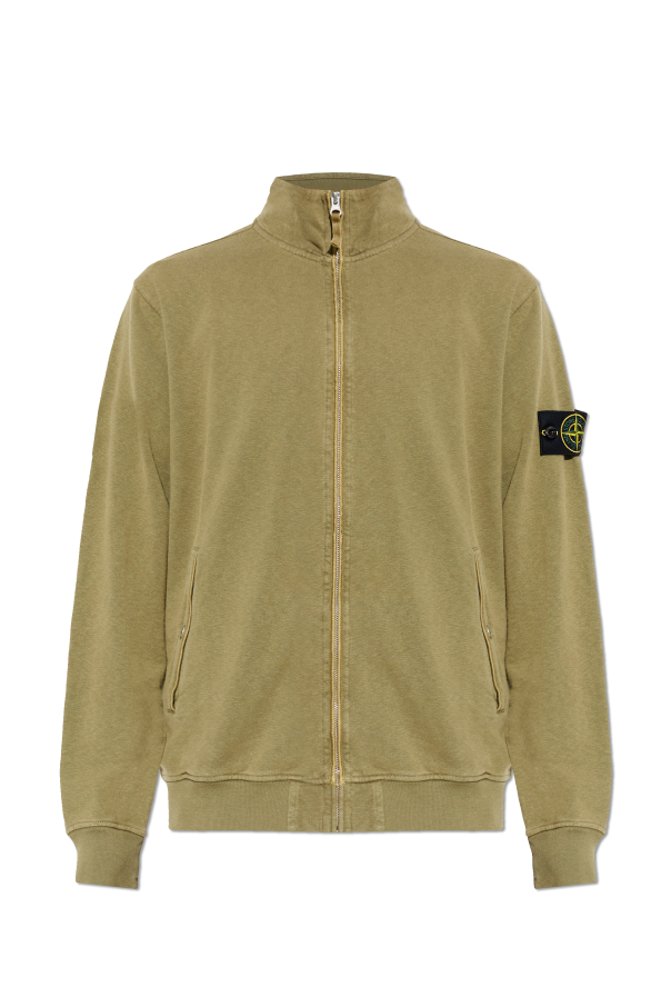 Stone Island GREEN Sweatshirt with logo patch 1