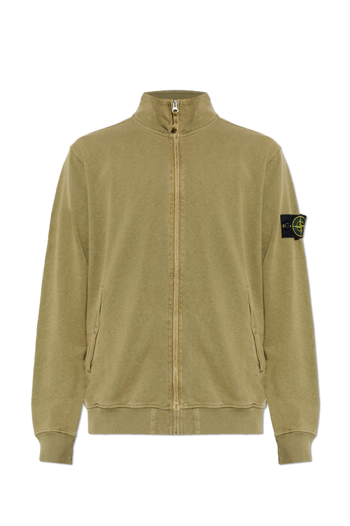 Stone Island GREEN Sweatshirt with logo patch 1