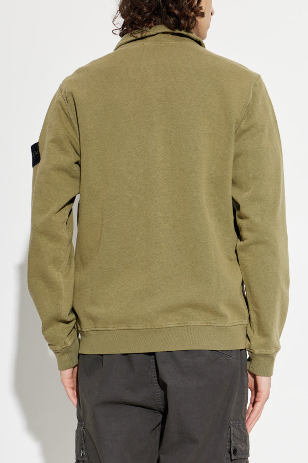 Stone Island GREEN Sweatshirt with logo patch 4