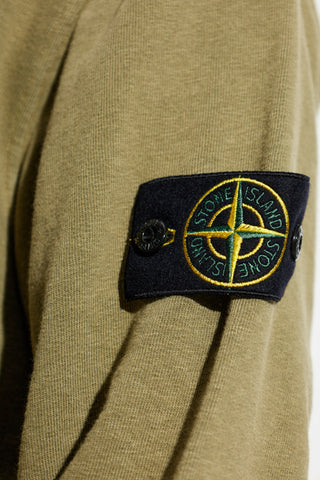 Stone Island GREEN Sweatshirt with logo patch 5