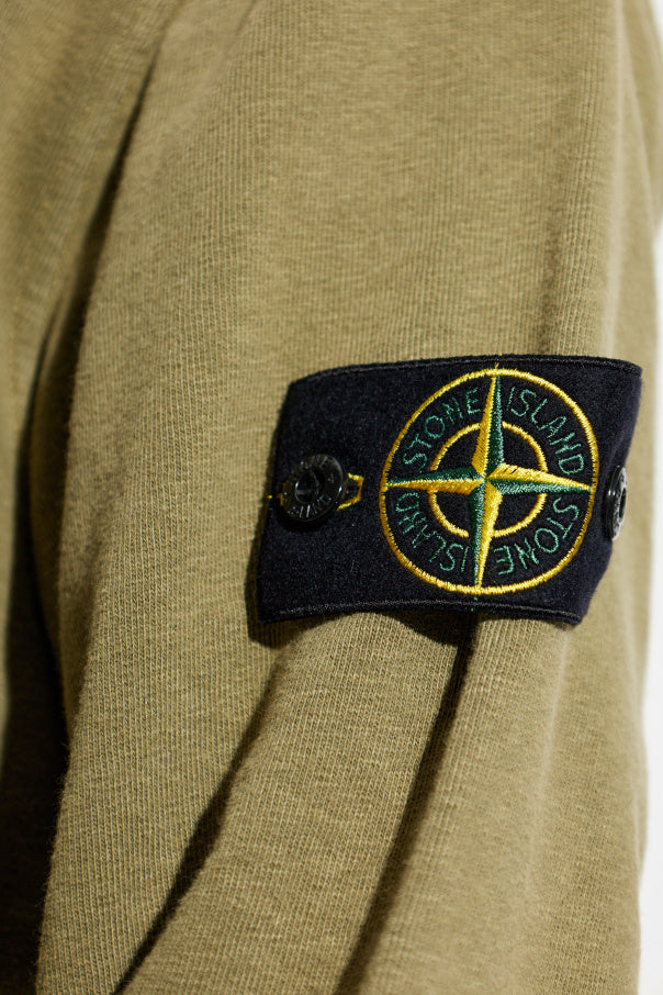 Stone Island GREEN Sweatshirt with logo patch 5