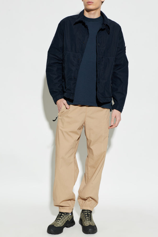 Stone Island BROWN Trousers with logo patch 2