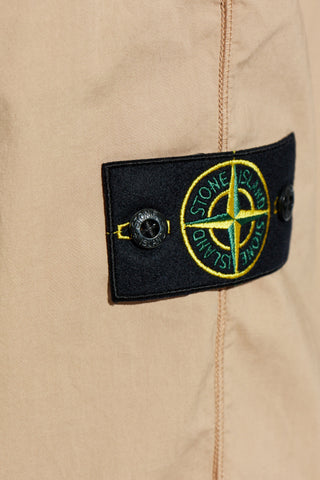 Stone Island BROWN Trousers with logo patch 5
