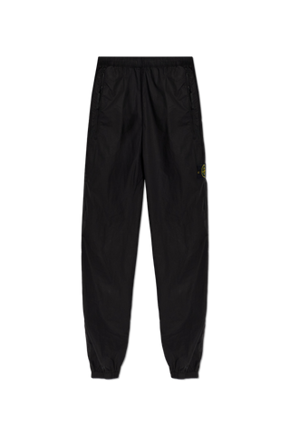 Stone Island BLACK Trousers with logo patch 1