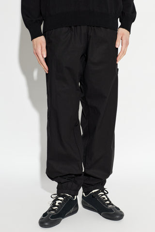 Stone Island BLACK Trousers with logo patch 3