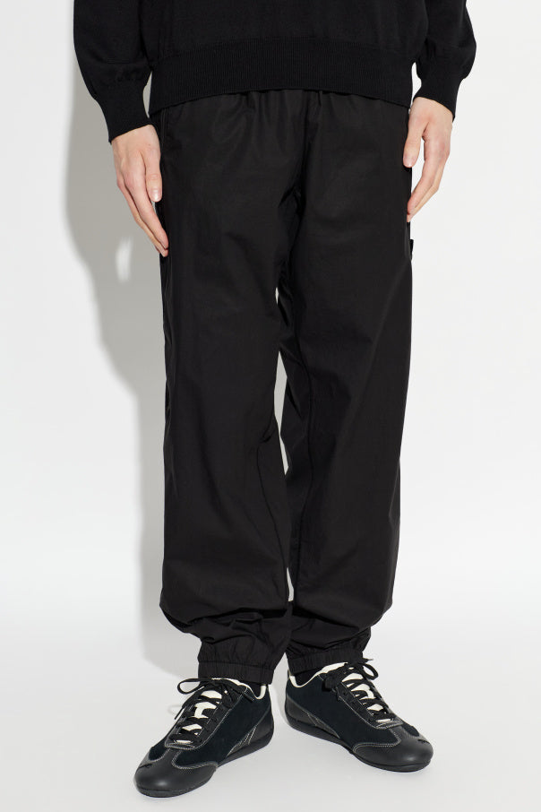 Stone Island BLACK Trousers with logo patch 3