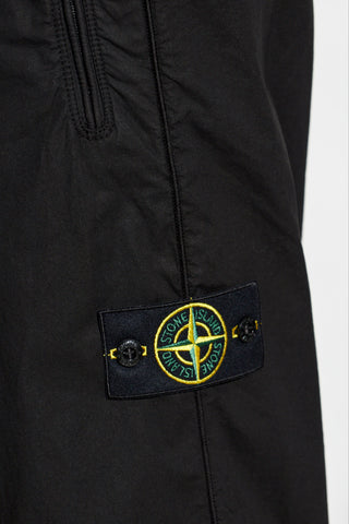 Stone Island BLACK Trousers with logo patch 5