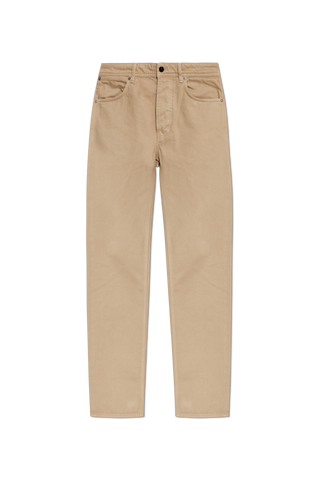 Stone Island BROWN Jeans with logo patch 1