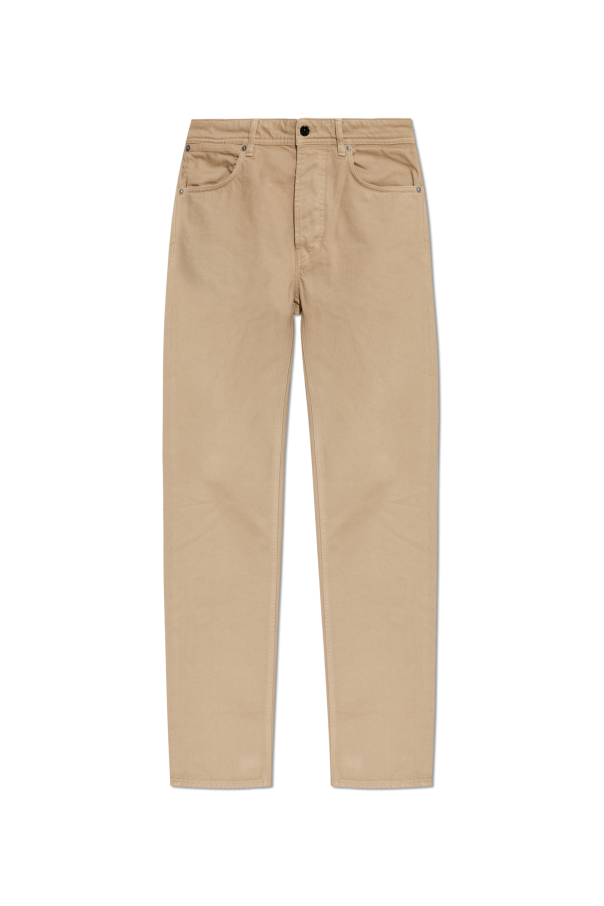 Stone Island BROWN Jeans with logo patch 1