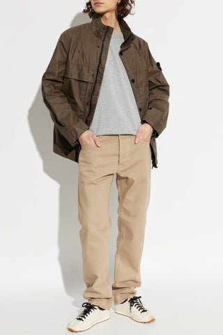 Stone Island BROWN Jeans with logo patch 2