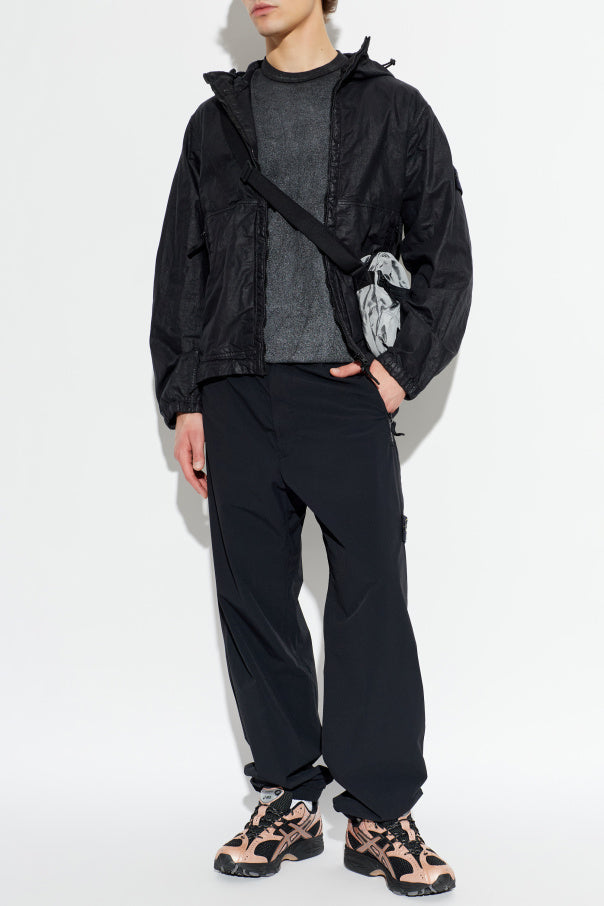 Stone Island BLACK Trousers with logo patch 2