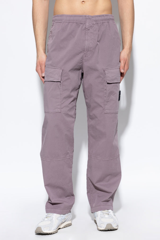 Stone Island PURPLE ‘Cargo’ trousers with logo patch 3
