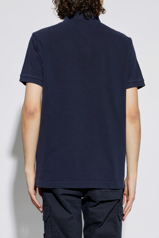 Stone Island NAVY BLUE Polo with logo patch 4