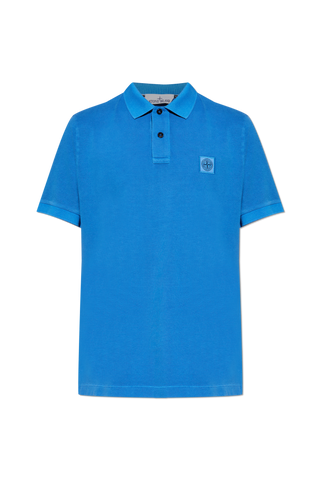 Stone Island BLUE Polo with logo patch 1