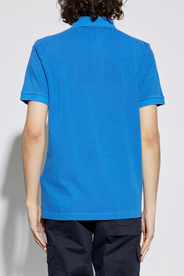 Stone Island BLUE Polo with logo patch 4
