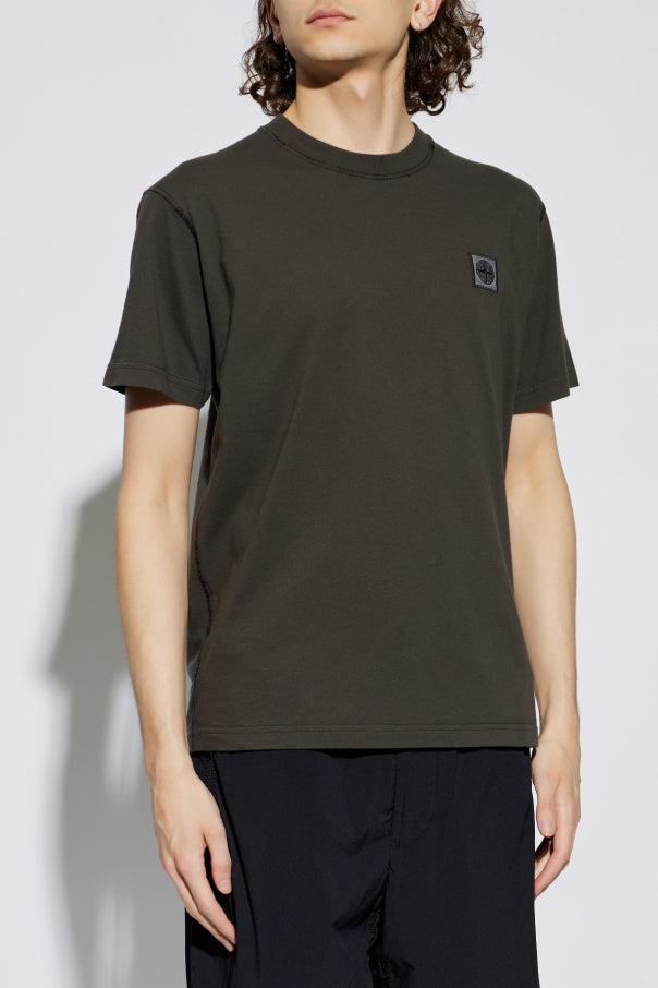 Stone Island BLACK T-shirt with logo patch 3