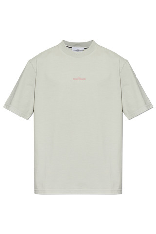 Stone Island GREY T-shirt with printed logo 1