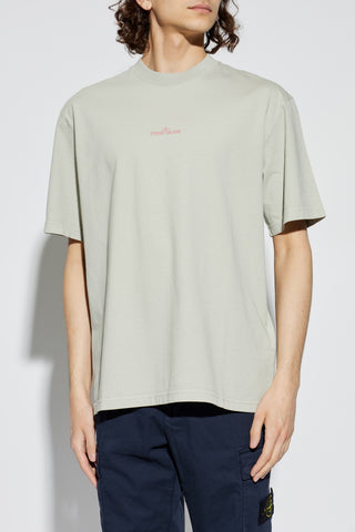 Stone Island GREY T-shirt with printed logo 3