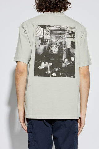 Stone Island GREY T-shirt with printed logo 4