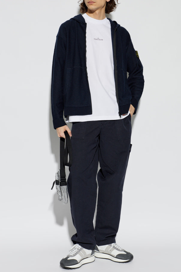 Stone Island WHITE T-shirt with printed logo 2