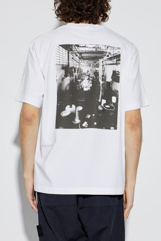 Stone Island WHITE T-shirt with printed logo 4